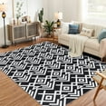 thumbnail image 1 of Yesfashion Carpets Area Rugs Washable 1150Gsm Heavy Pearl Velvet Washed Back Folding Printed Carpet Modern-Geometry Black tone 5*7ft, 1 of 7
