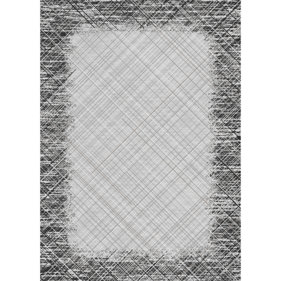 Yesfashion Carpets Area Rugs Washable 1150Gsm Pearl Velvet Washed Back Folded Printed Carpet Xxy-Abstract-Illusionary Border coffee 5*7ft