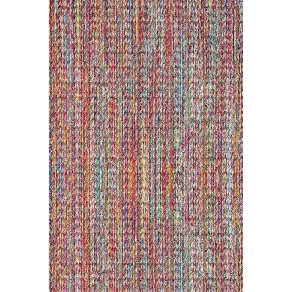 Yesfashion Carpets Area Rugs Washable 1150Gsm Pile Pearl Pile Washed Back Folding Simulation Printed Carpet-Modern-Herringbone Imitation Linen Color tone 3*5ft oval