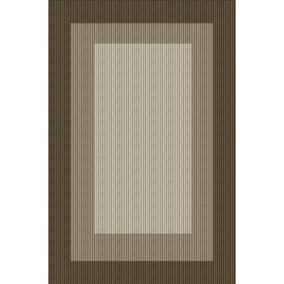 Yesfashion Carpets Area Rugs Washable 1150Gsm Velvet Pearl Velvet Washed Back Folding Imitation Print Carpet-Modern-Striped Edge Brown tone 10*13ft