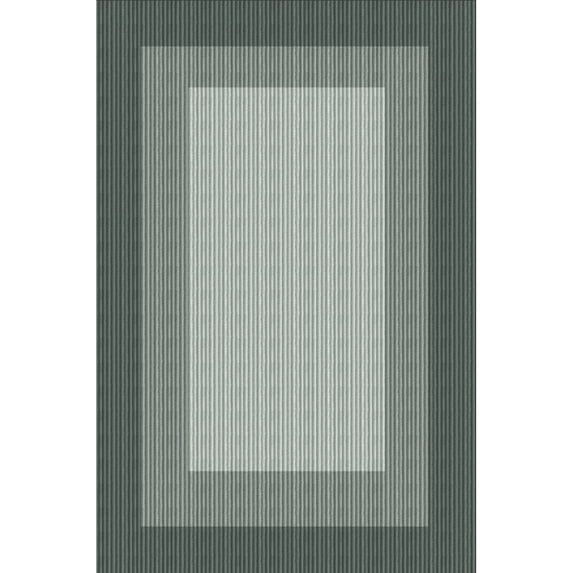 Yesfashion Carpets Area Rugs Washable 1150Gsm Velvet Pearl Velvet Washed Back Folding Imitation Print Carpet-Modern-Striped Edge Green tone 5*7ft