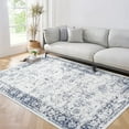 thumbnail image 1 of Yesfashion Carpets Area Rugs Washable 1150Gsm Velvet Pearl Velvet Washed Back Folding Printed Carpet-Persian-Mottled Fragrance Blue tint 5*7ft, 1 of 7