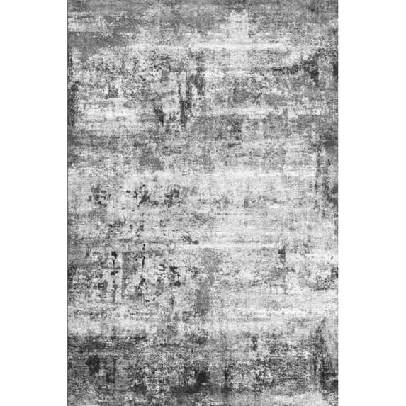 Yesfashion Carpets Area Rugs Washable 1150Gsm Velvet Pearl Velvet Washed Back Folding Printed Carpet Xm-Abstract-Emotional Gray tone 2*6ft