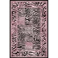 thumbnail image 1 of Yesfashion Carpets Area Rugs Washable 1150Gsm Velvet Pearl Velvet Washed Back Folding Printed Carpet Xxy-Modern-Splicing Animal Pattern Pink 8*10ft, 1 of 1