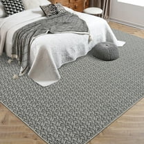 Yesfashion Carpets Area Rugs Washable 1150Gsm Velvet Pearl Velvet Washed Back Folding Simulation Print Carpet Modern-Wrapped Elegant Black and white 5*7ft