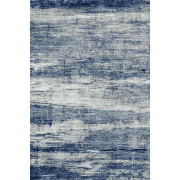 Yesfashion Carpets Area Rugs Washable 1150Gsm Velvet Pearl Velvet Washed Back Folding Simulation Printed Carpet Xm-Abstract-Layered Blue tint 2*6ft