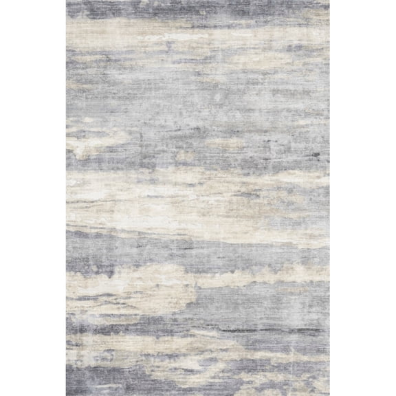 Yesfashion Carpets Area Rugs Washable 1150Gsm Velvet Pearl Velvet Washed Back Folding Simulation Printed Carpet Xm-Abstract-Layered Gray tone 2*6ft