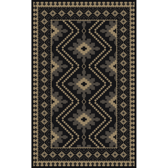 Yesfashion Carpets Area Rugs Washable 320Gsm Pp Tube Plastic Woven Outdoor Rug Som-Bohemia-Three Grains Of Rice Black Coffee 9*12ft