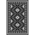 thumbnail image 1 of Yesfashion Carpets Area Rugs Washable 320Gsm Pp Tube Plastic Woven Outdoor Rug Som-Bohemia-Three Grains Of Rice Black and White 10*20ft, 1 of 1