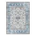 thumbnail image 1 of Yesfashion Carpets Area Rugs Washable 4*6 Area Rug Boho Floral Rug Indoor Traditional Anti Slip Backing Floor Carpet Bedroom Dining Room,Blue/Beige Blue Rice 4*6ft, 1 of 7