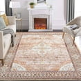 thumbnail image 1 of Yesfashion Carpets Area Rugs Washable 8'*10' Vintage Persian Rug Machine Boho Area Rugs Stain-Resistant Non-Shedding Rug for Dining Room Home Office,Orange Brown tone 8*10ft, 1 of 7