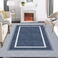 thumbnail image 1 of Yesfashion Carpets Area Rugs Washable 9'*12' Area Rug Modern Bordered Rug Geometric Rug Low Pile Non-Slip Soft Accent Rugs Bedroom,Blue blue 9ft*12ft, 1 of 7