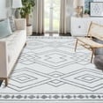 thumbnail image 1 of Yesfashion Carpets Area Rugs Washable 9'*12' Area Rug Modern Geometric Accent Rug Machine Rug Low Pile Non Slip Carpet Bedroom,Gray Ash 9ft*12ft, 1 of 7