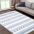 thumbnail image 1 of Yesfashion Carpets Area Rugs Washable 9'*12' Moroccan Area Rug Blue Geometric Rug Indoor Non-Slip Low Pile Foldable Thin Floor Carpet Bedroom boho blue 9*12ft, 1 of 6