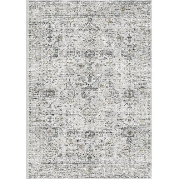 Yesfashion Carpets Area Rugs Washable 980Gsm Terry Velvet 200 Washed Folded Printed Carpet-Traditional-Lehman gray 9*12ft