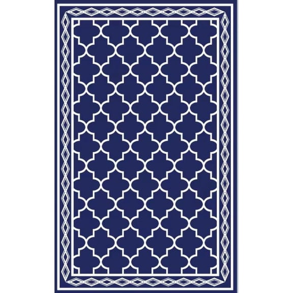 Yesfashion Carpets Area Rugs Washable Outdoor Rug for Patios Waterproof Reversible Rug Geometric Rug LightRug Plastic Straw Outdoor Rug Blue+ 14ft