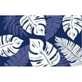 thumbnail image 1 of Yesfashion Carpets Area Rugs Washable Outdoor Rugs Reversible Mats Modern Chervon Plastic Straw Rug for Patio Waterproof Camping Rug DeepBlue/White 10ft, 1 of 1