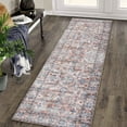 thumbnail image 1 of Yesfashion Carpets Area Rugs Washable Area Rug ,Persian Classic Style Washed Back Folded Printed Carpet ,Non Slip Mat for Bedroom Office Entryway-2*6ft Ash powder 2ft*6ft, 1 of 7