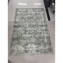 Yesfashion Carpets Area Rugs Washable Velvet (Total 1150Gsm) Pearl Velvet Cotton Tpr Washed Folding Carpet Xm-Persia-Xiyan green 10*13ft