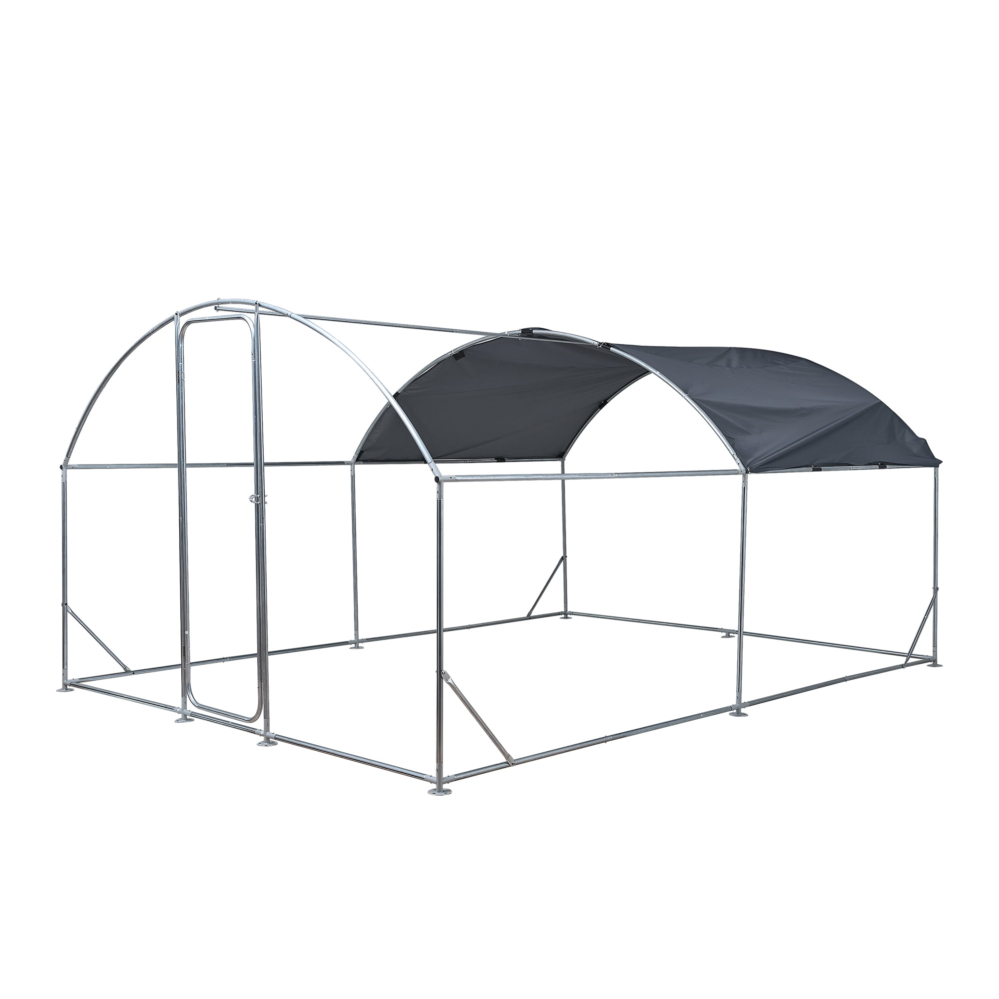 Yesfashion Chicken Coop, Chicken Run with Waterproof Cover, Sunscreen