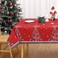 thumbnail image 1 of Yesfashion Christmas Tablecloth Rectangular Wipe Clean, Washable Water Resistant Table Cloth with Christmas Tree Print, Red, 60x102 inch, 1 of 4