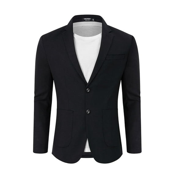 Yesfashion Clearance Mens Casual Linen Blazer Sports Coats Jacket for Men Slim Fit Two Button Lightweight Suit
