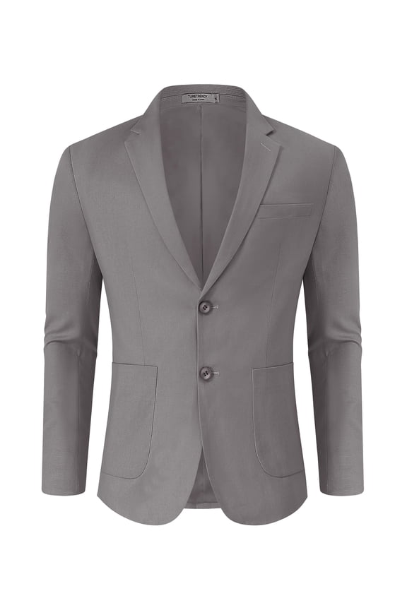 Clearance Mens Casual Linen Blazer Sports Coats Jacket for Men Slim Fit Two Button Lightweight Suit