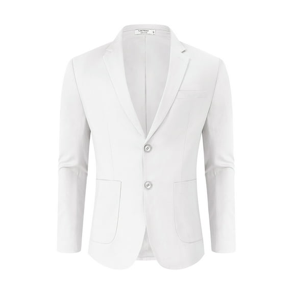 Yesfashion Clearance Mens Casual Linen Blazer Sports Coats Jacket for Men Slim Fit Two Button Lightweight Suit