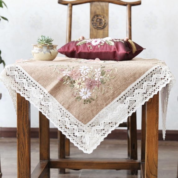 Yesfashion Diy Embroidery Kit For 90*90cm Sqaure Table Cloth Embroidery Needle Thread Fabric Without Embroidery Hoop