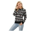 thumbnail image 1 of Yesfashion Family Christmas Sweater Reindeer Snowflake Pattern Crew Neck Holiday Pullover Knitwear, 1 of 5