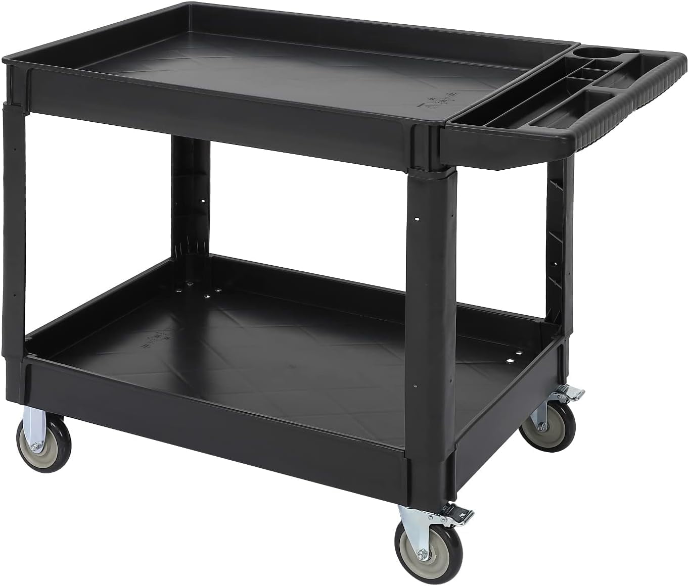 Yesfashion Garage Service Utility Tool Cart with Wheels, 2Shelf