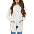 thumbnail image 1 of Yesfashion Girls Cardigan Knit Open Front Long Sleeve Sweaters Casual Outwear with Pockets for 5-14 T Kids, 1 of 5