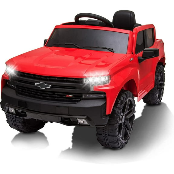Yesfashion (Licensed Chevrolet) 12V Ride on Car, Kids Ride on Truck Toddler Electric Vehicles Ride on Toys With MP3/Bluetooth Spring Suspension, LED Light