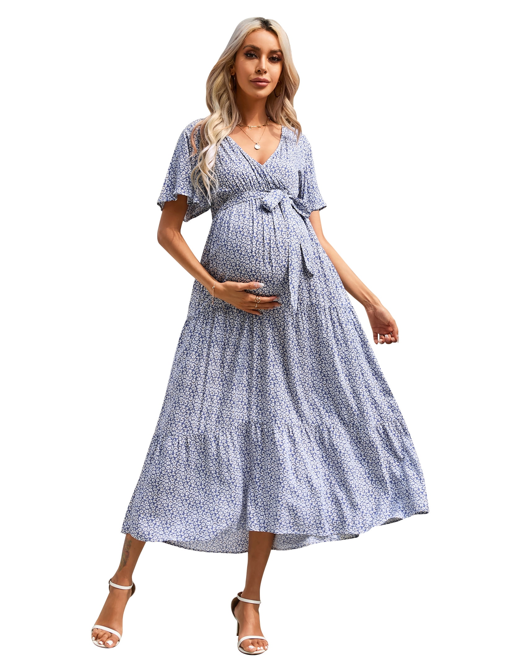 party maternity dresses PinkBlush Olive Draped Maxi whatever stage of pregnancy youre at Angel Maternity Daisy Romantic Cream