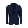 thumbnail image 1 of Yesfashion Mens Casual Blazer Sport Coats One Button Lightweight Knit Textured Suit Jackets for Men, 1 of 9