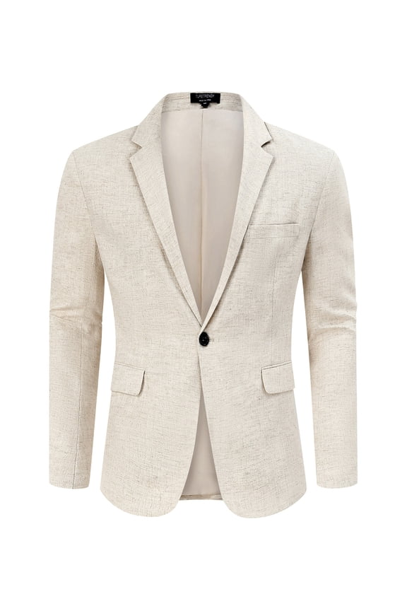 Mens Casual Blazer Sport Coats One Button Lightweight Knit Textured Suit Jackets for Men
