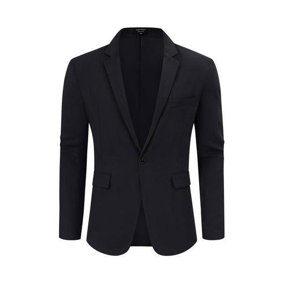 Yesfashion Mens Casual Blazer Sport Coats One Button Lightweight Knit Textured Suit Jackets for Men