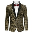 thumbnail image 1 of Yesfashion Mens Floral Tuxedo Suit Jacket Stylish Dinner Blazer Jackets for Wedding Party Prom, 1 of 5
