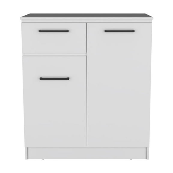 Yesfashion Sideboard Cabinet With Drawer And 2 Doors, Modern Buffet Cabinet With Storage, Accent Storage Cabinet For Living Room Kitchen Dining Room Bedroom