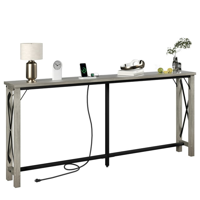 Yesfashion Sofa Tables Narrow Long, Extra Long Console Table with