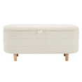 thumbnail image 1 of Yesfashion Storage Ottoman Bench, Upholstered Storage Bench With Wooden Legs, 42.1"x15.7"x18.9" End Of Bed Bench, Load Up To 250 Lb For Bedroom Entryway, 1 of 8
