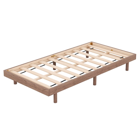 Yesfashion Twin Size House Floating Platform Beds,Modern Design Low Twin Size Bed,Twin Bed Particle Board Frame,Easy Assembly,No Box Spring Needed