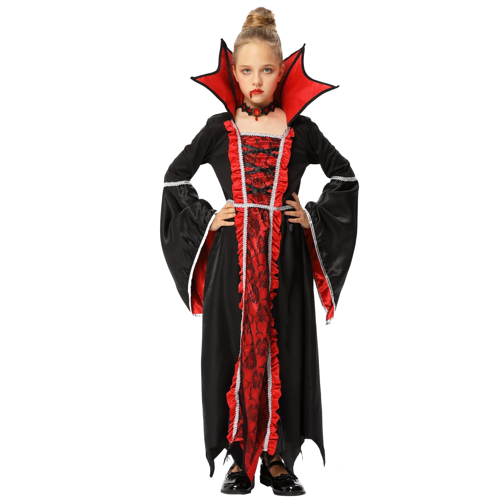Yesfashion Vampire Costume for Girls Gothic Victorian Vampiress Queen