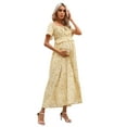 thumbnail image 1 of Yesfashion Wholesale Maternity Dress Summer Ruffle Short Sleeve Square Neck Smocked Midi Dress Baby Shower Photoshoot, 1 of 8