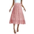 thumbnail image 1 of Yesfashion Wholesale Maternity Dress Women's High Waist Floral Print Pleated Maxi Skirt Casual Flowy Swing A Line Long Skirts, 1 of 9