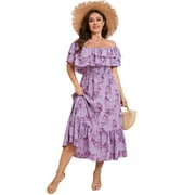 slim fit dress slacks Brushed Print Plus Size Midi Dress