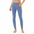 thumbnail image 1 of Yesfashion Women's Jeans High Waist Faux Denim Leggings With Pockets, 1 of 5