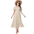 thumbnail image 1 of Yesfashion Women's Long Sleeve Maternity Dress V Neck Swiss Dot Casual Loose Short Dresses, 1 of 2