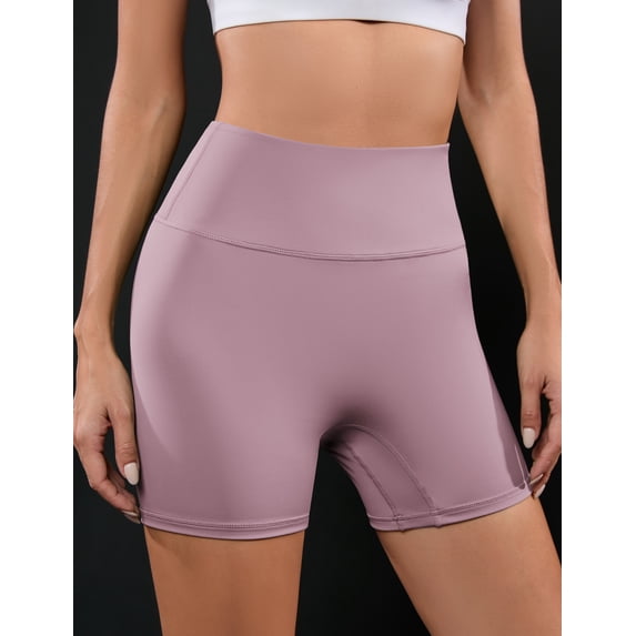 Yesfashion Womens Biker Shorts High Waisted Yoga Shorts for Women Running Gym and Workout with Pockets