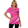 thumbnail image 1 of Yesfashion Womens Polo Shirts Short Sleeve Summer Printed Tops Lightweight Athletic Golf Tennis Shirts, 1 of 5